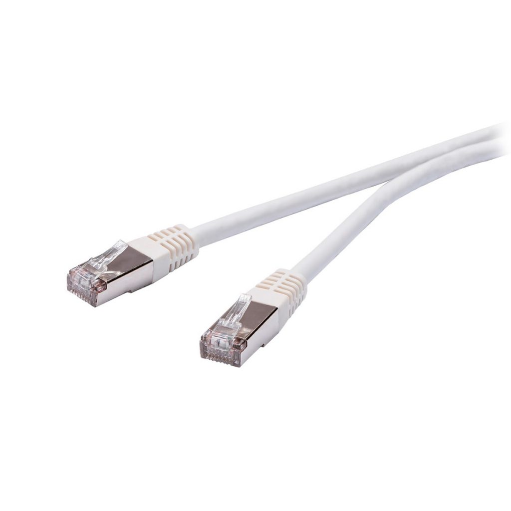 VIVANCO VVITLANC650W Cavo Ethernet RJ45 M-M, 5m, Cat 6, Bianco