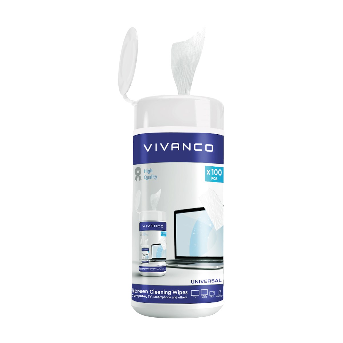 VIVANCO VNCLEAN100WIPES Salviette Pulizia, 100 pz