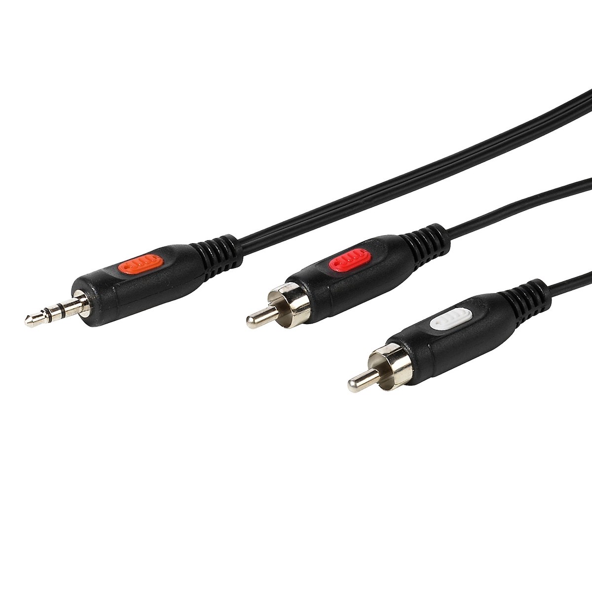 VIVANCO VVAJACK2RCA50MMK Adattatore Audio RCA-Jack 3.5mm M-M 5m Nero - immagine 2
