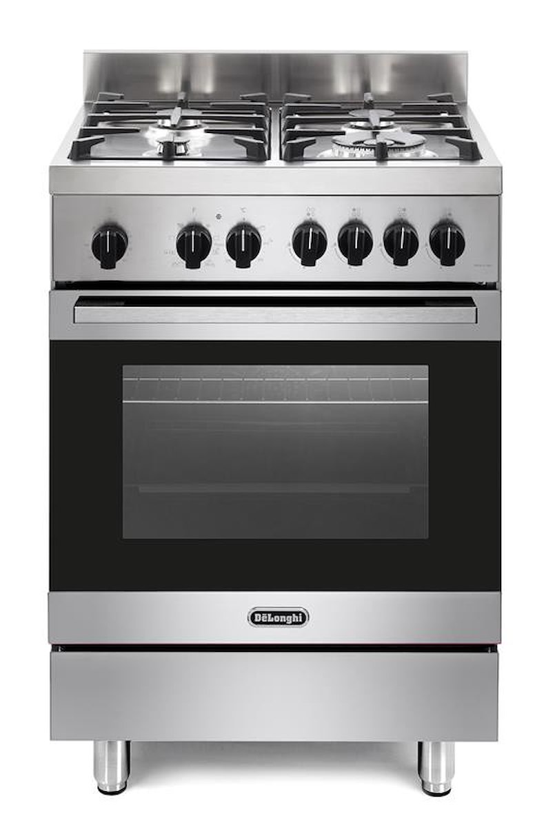 DE LONGHI CDG643PLX Cucina 60cm 4 Fuochi Gas Forno Elettrico Multi Inox - immagine 3