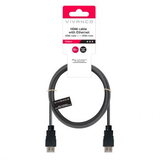 VIVANCO VVVXHDMI150MMK Cavo HDMI 1.4 ARC M-M 15m 4K-24Hz Nero