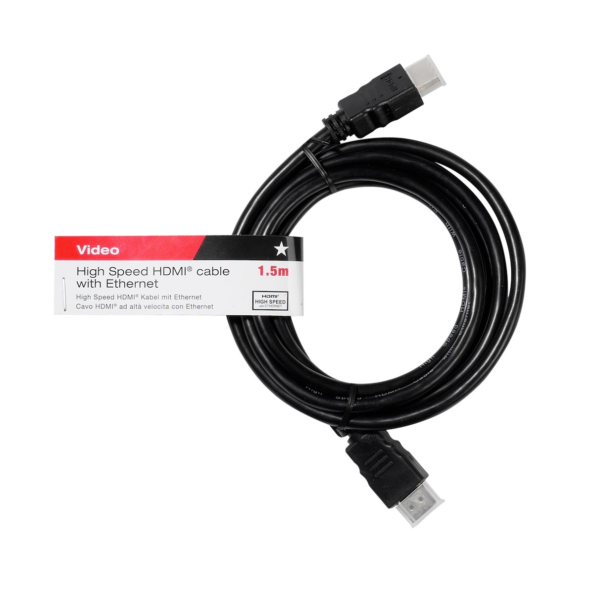 VIVANCO VVVHFM15MMK Cavo HDMI M-M 1.5m Nero