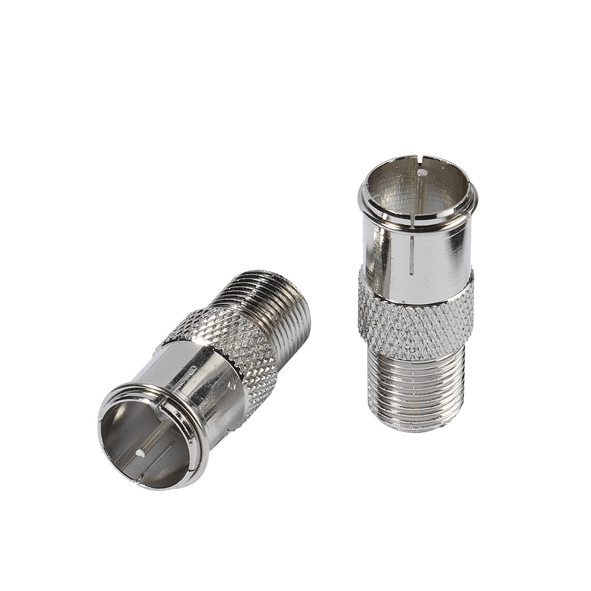 VIVANCO VVSATADAPTFMFF Adattatore coassiale F-F, metallo (2 pz) - immagine 2