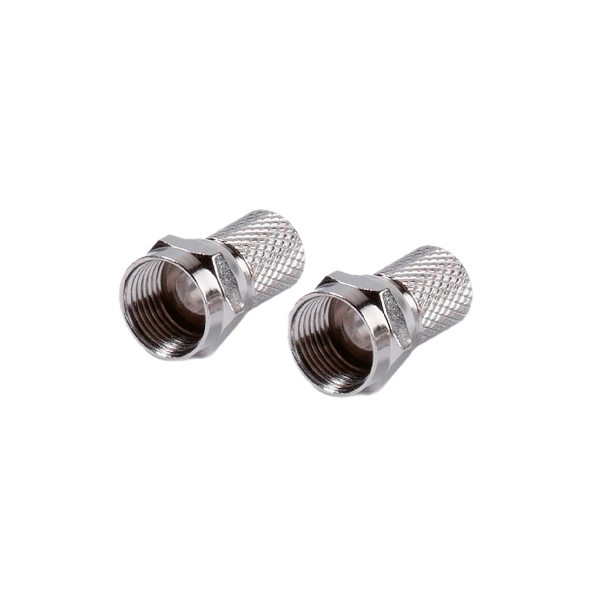 VIVANCO VVSAT7MM2ADATFF Connettore F 7mm, 2 pz, metallo, audio - immagine 2