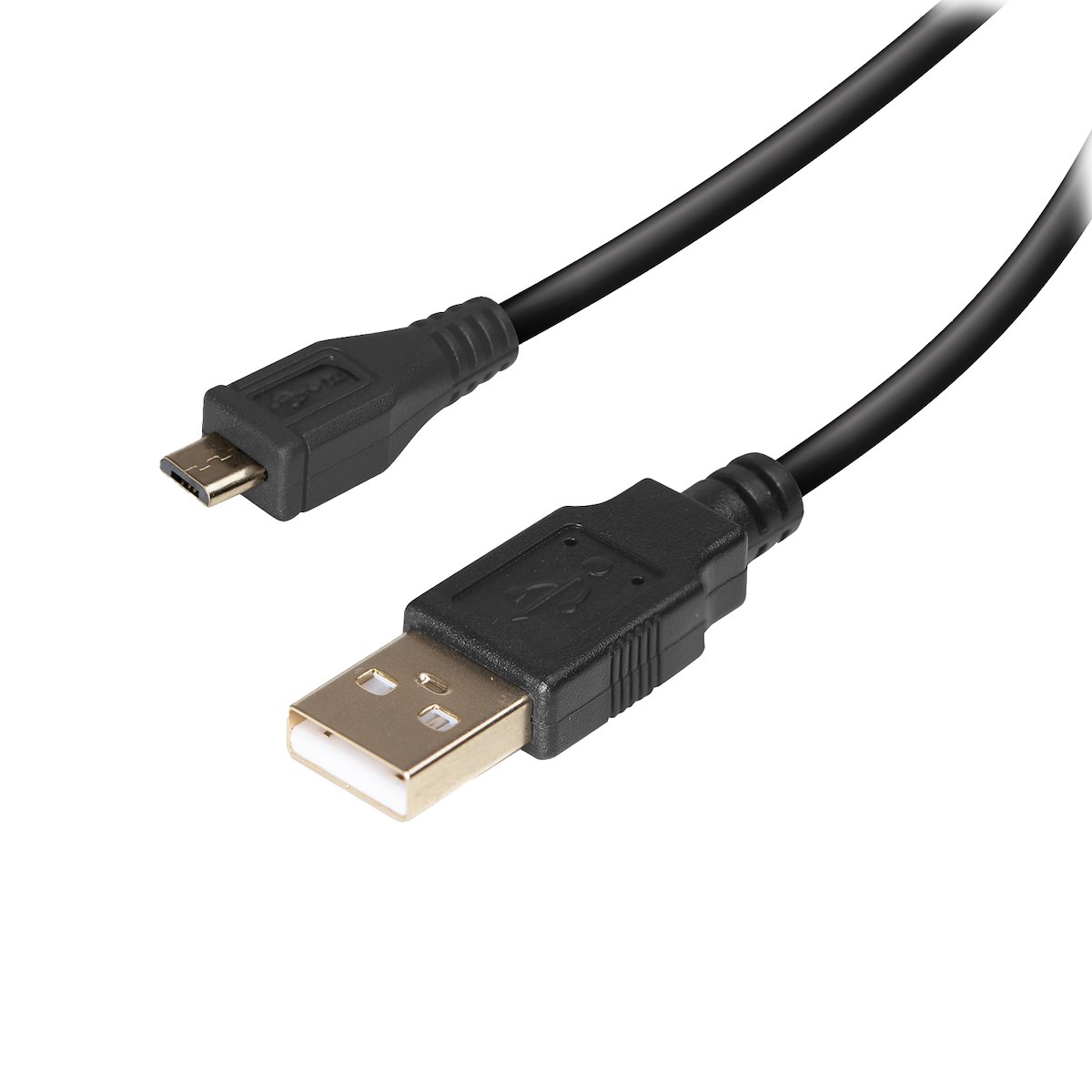 VIVANCO VVITUSBAMICB18MK Cavo USB-A/Micro-USB M-M, 1.8m, oro/nero