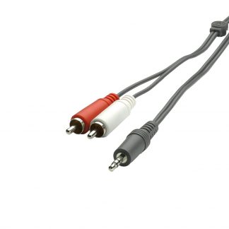 VIVANCO VVAJAC2RCA15MMK Cavo Audio Jack-RCA M-M 1.5m Nero