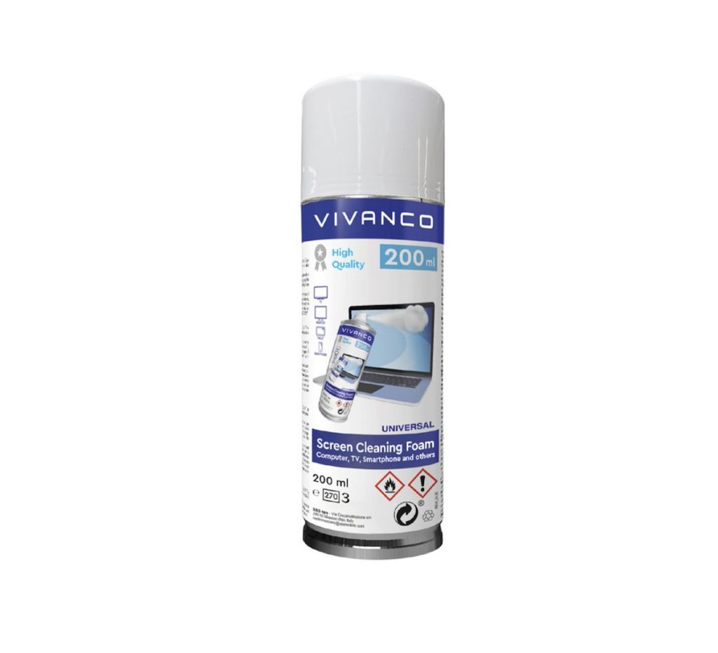 VIVANCO VNSPRAYFOAM200ML Schiuma pulizia schermi 200ml