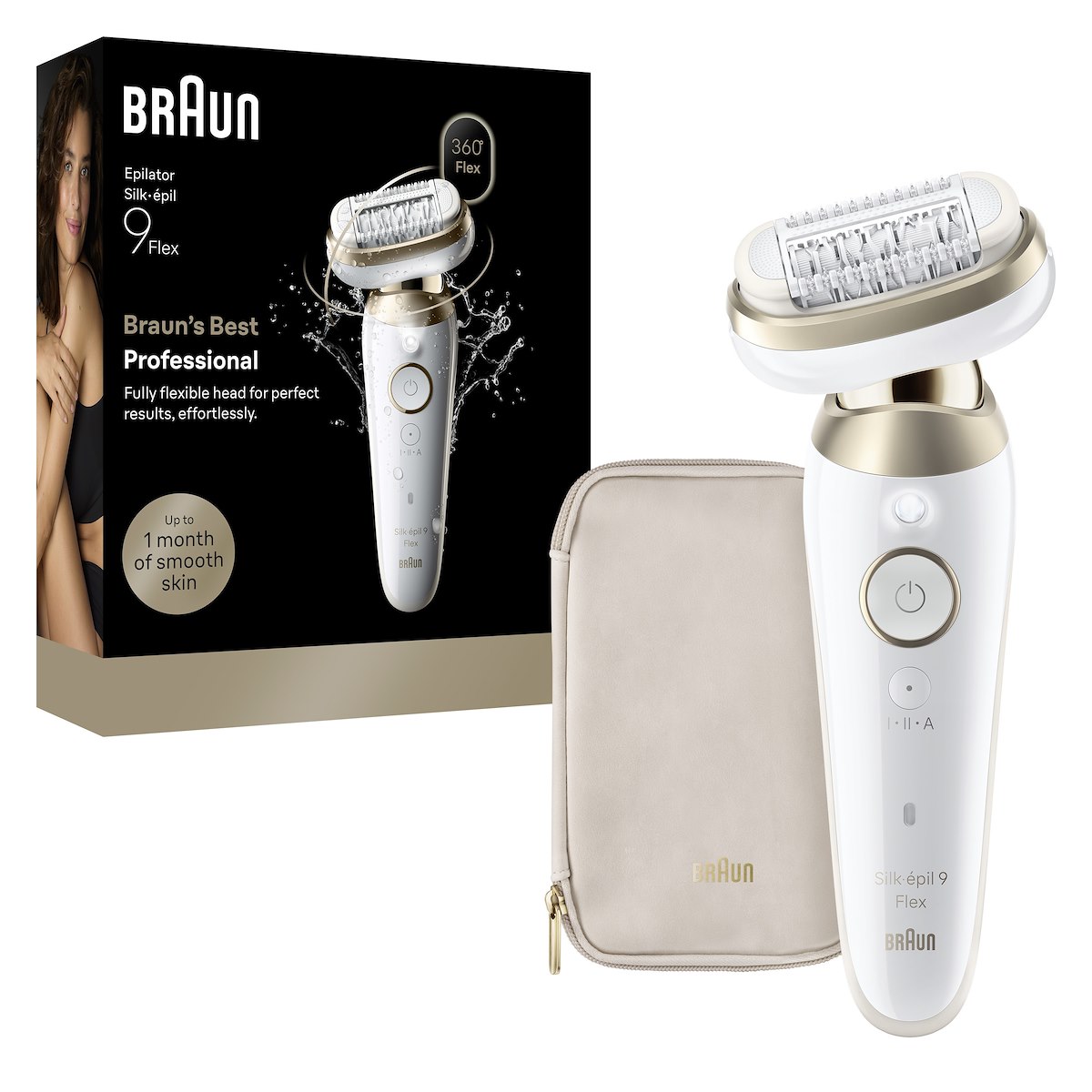 BRAUN SES90113D Epilatore W&D 40 pinze, testina flessibile, accessori