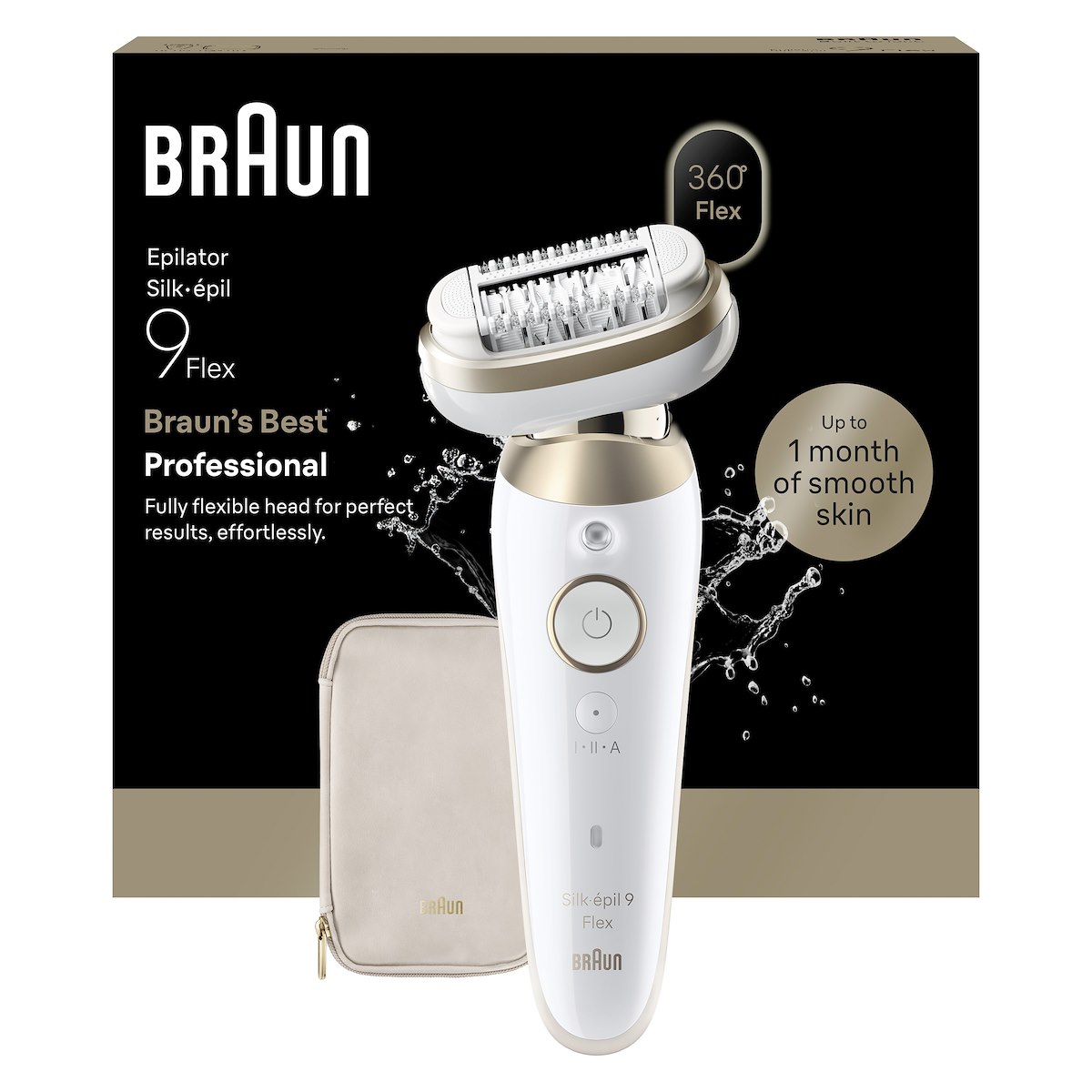 BRAUN SES90113D Epilatore W&D 40 pinze, testina flessibile, accessori - immagine 2
