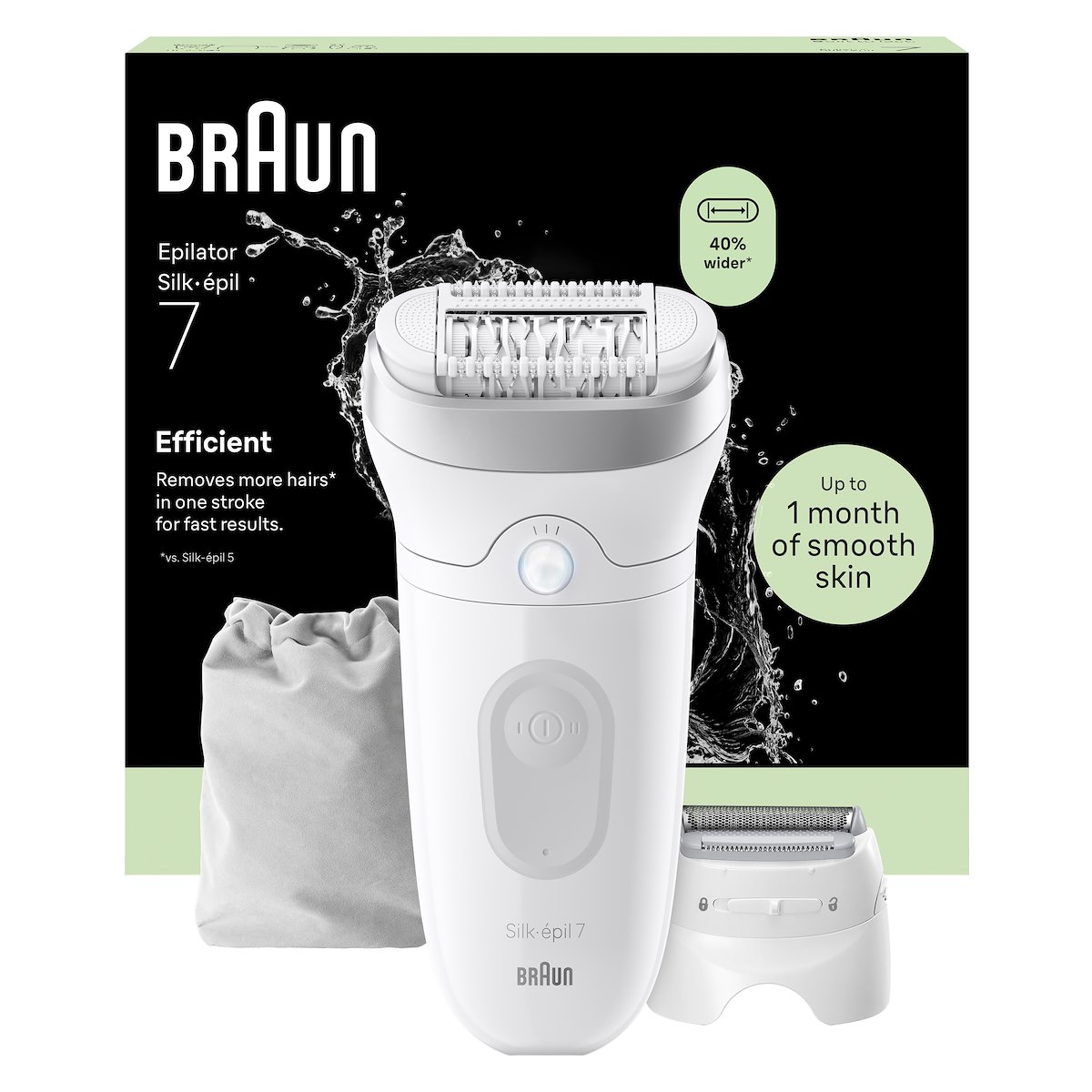 BRAUN SE7041 Epilatore Wet Dry 40 Pinze Con Custodia Da Viaggio - immagine 2