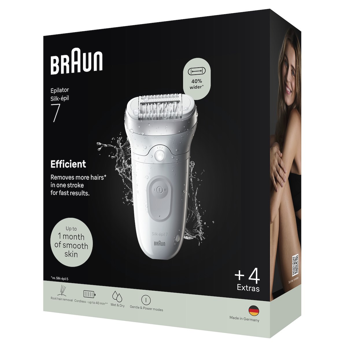 BRAUN SE7041 Epilatore Wet Dry 40 Pinze Con Custodia Da Viaggio - immagine 3
