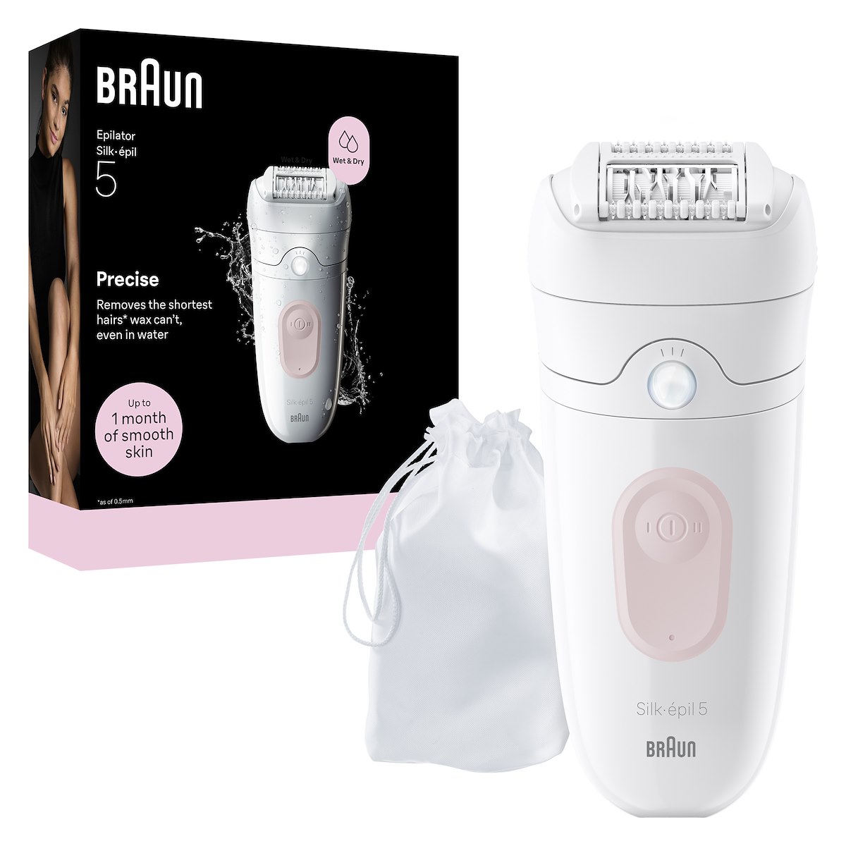 Braun SE5011 Epilatore Wet Dry 28 Pinze con Custodia