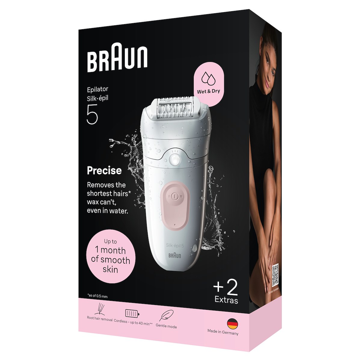 Braun SE5011 Epilatore Wet Dry 28 Pinze con Custodia - immagine 3