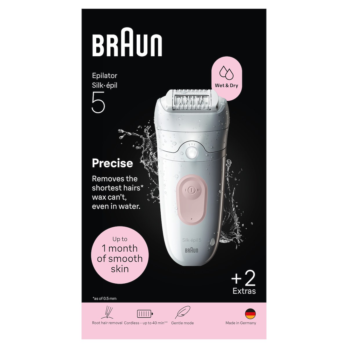 Braun SE5011 Epilatore Wet Dry 28 Pinze con Custodia - immagine 4