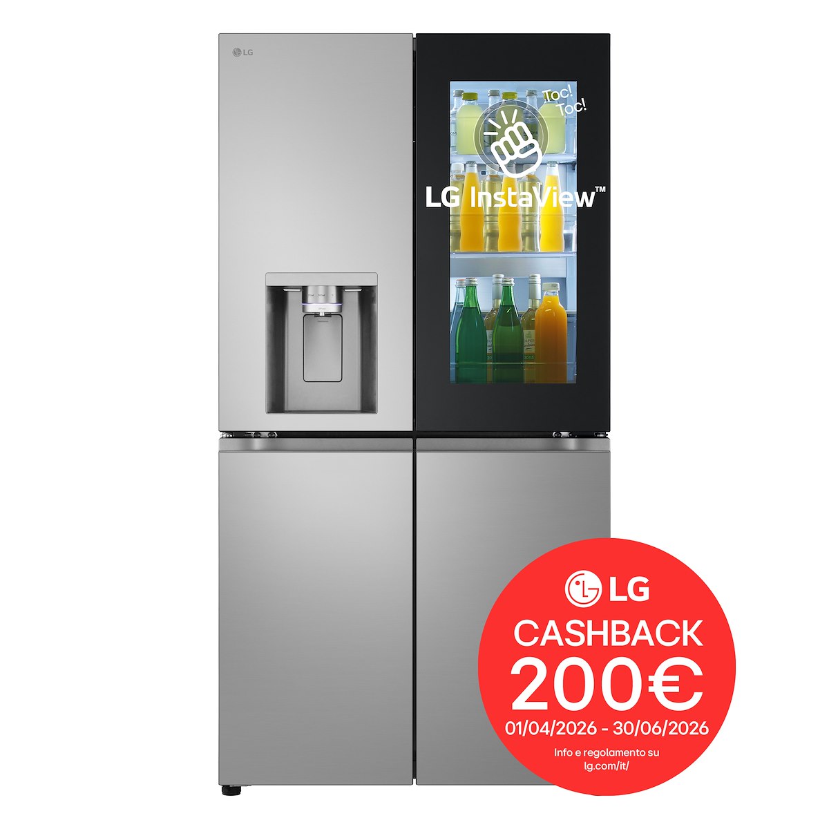 LG GMK961PY5E Frigo 4P NoFrost 646L Disp. Acqua WiFi Silver - immagine 2