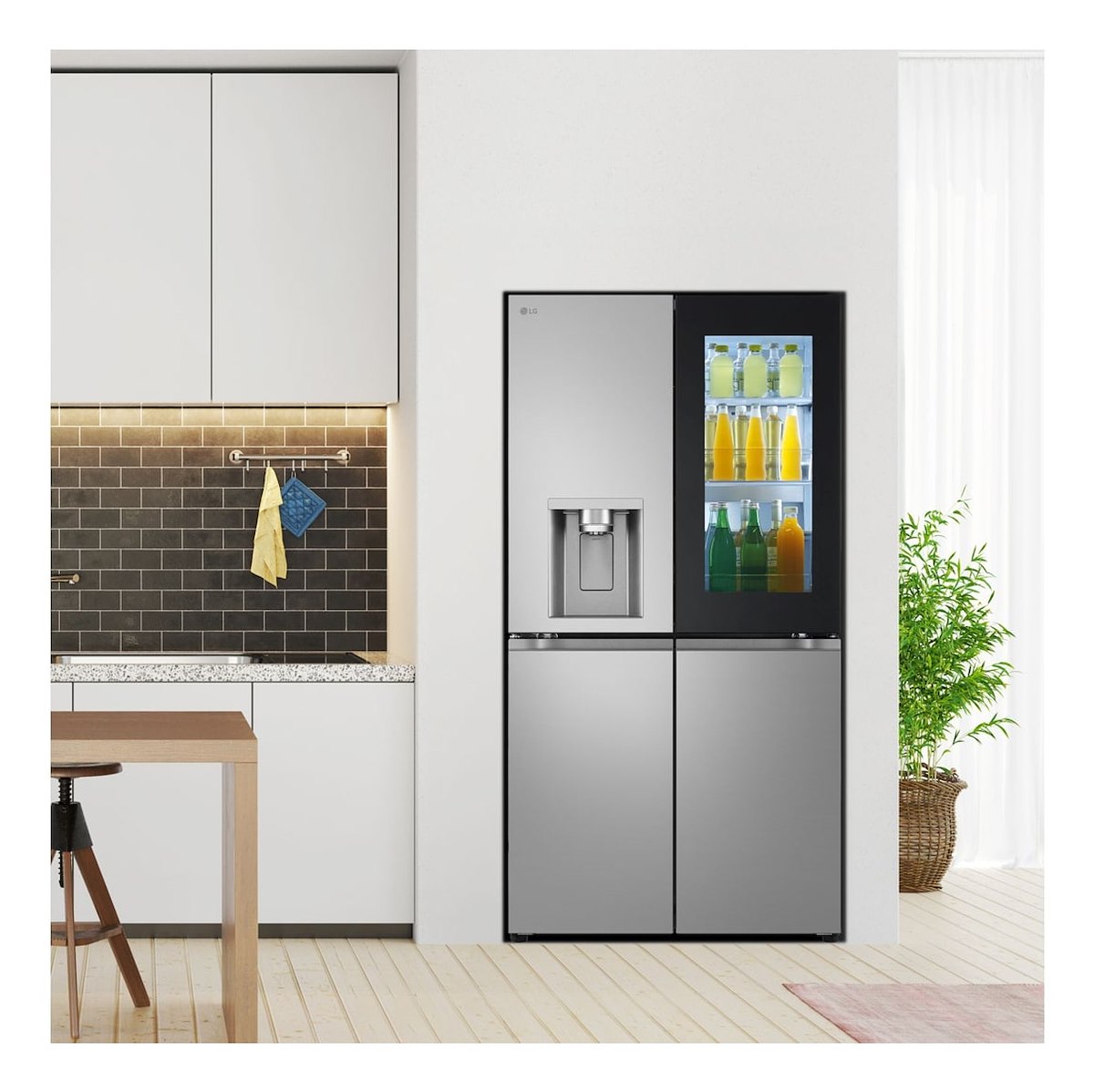 LG GMK961PY5E Frigo 4P NoFrost 646L Disp. Acqua WiFi Silver - immagine 4