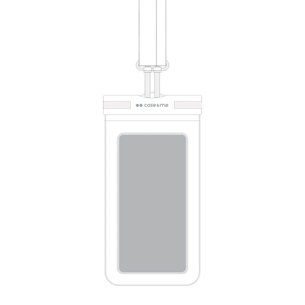 CASE&ME CMWATERFLOATW Cover Impermeabile Bianca per Smartphone
