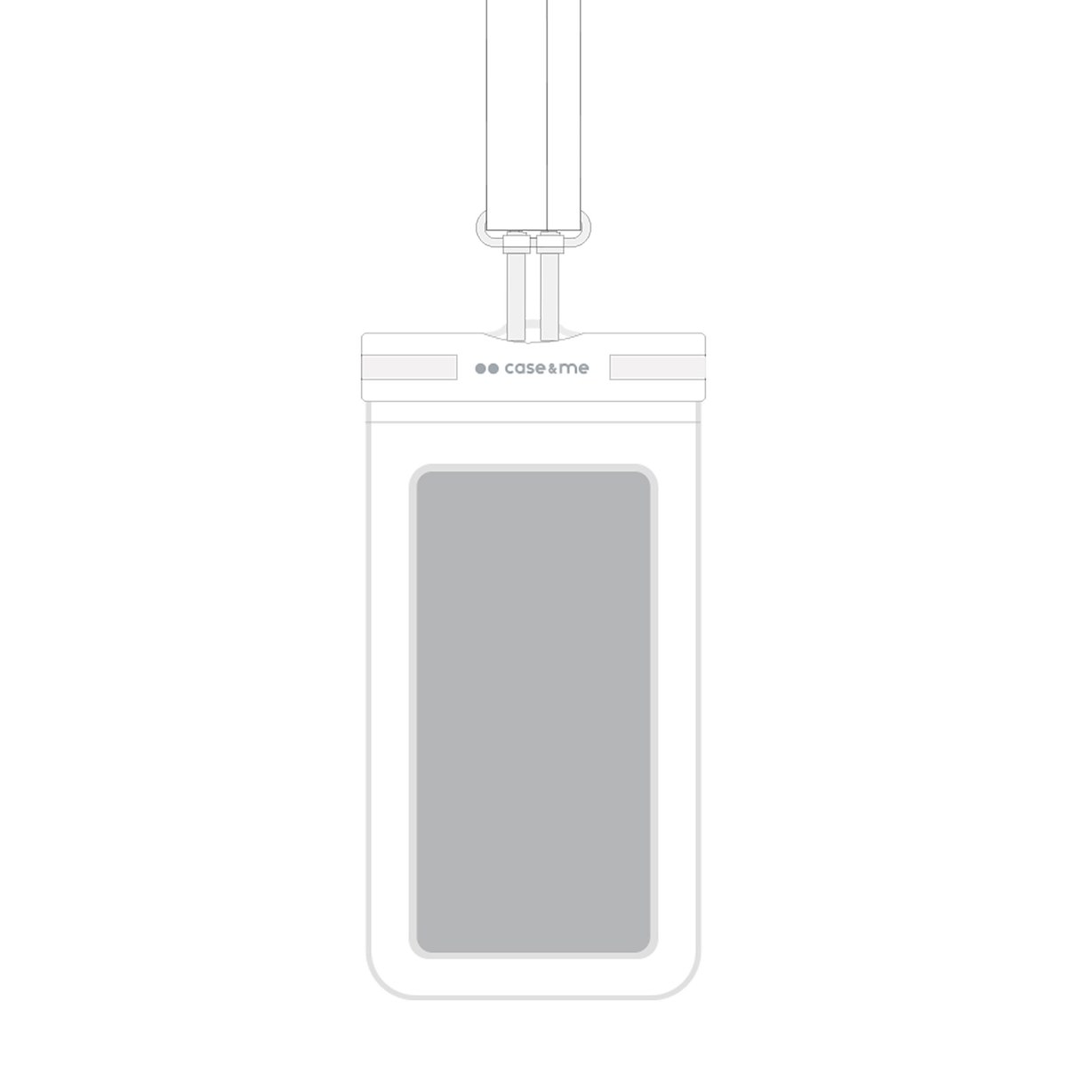 CASE&ME CMWATERFLOATW Cover Impermeabile Bianca per Smartphone