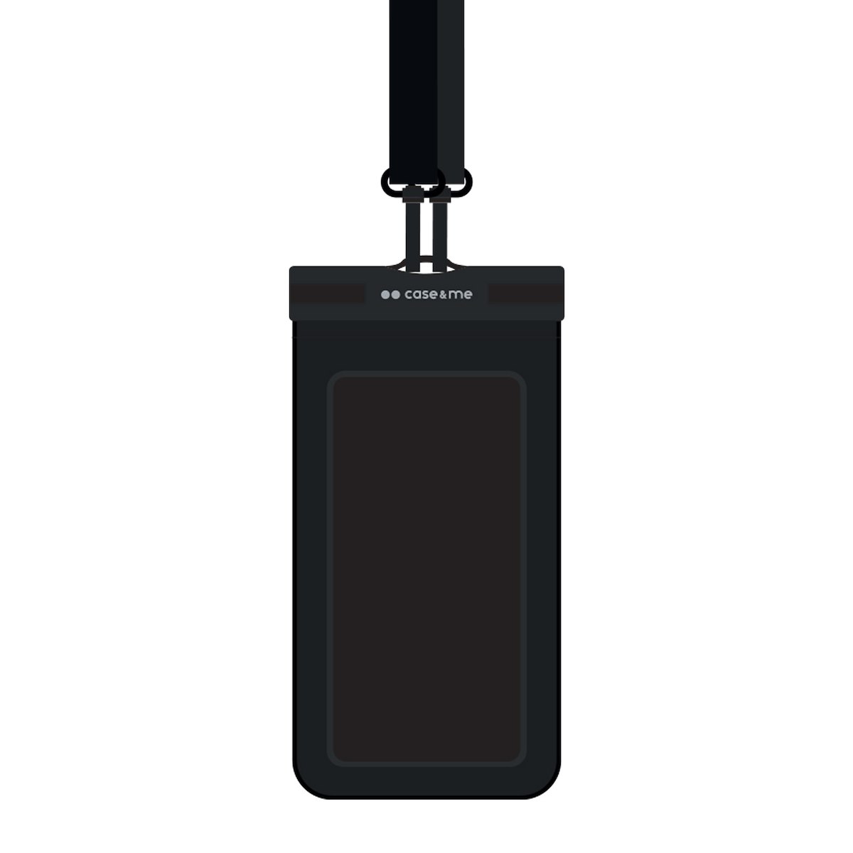 CASE&ME CMWATERFLOATK Cover Impermeabile Nera per Smartphone