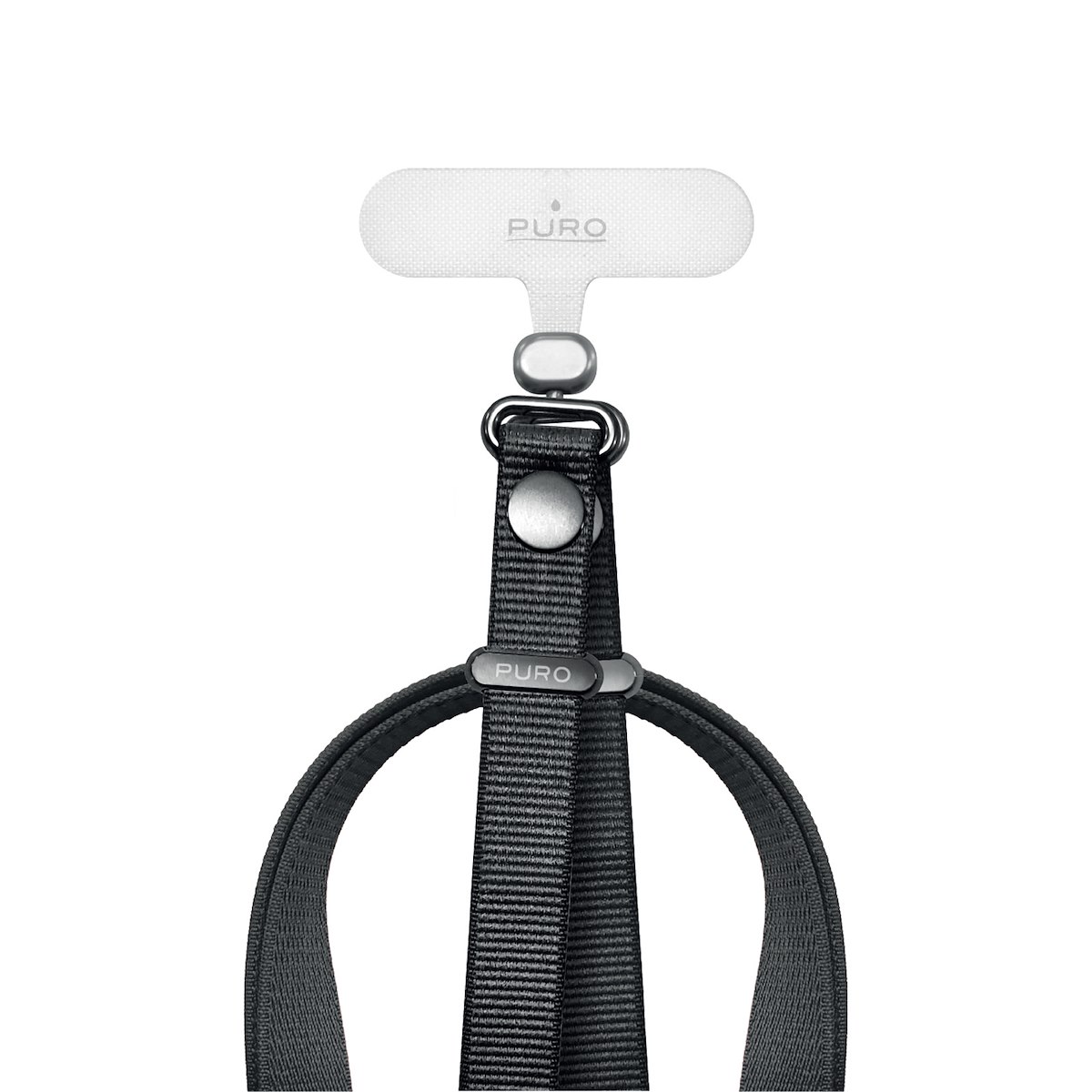 PURO PUIPLACE1BLK Tracolla per Smartphone, Nero