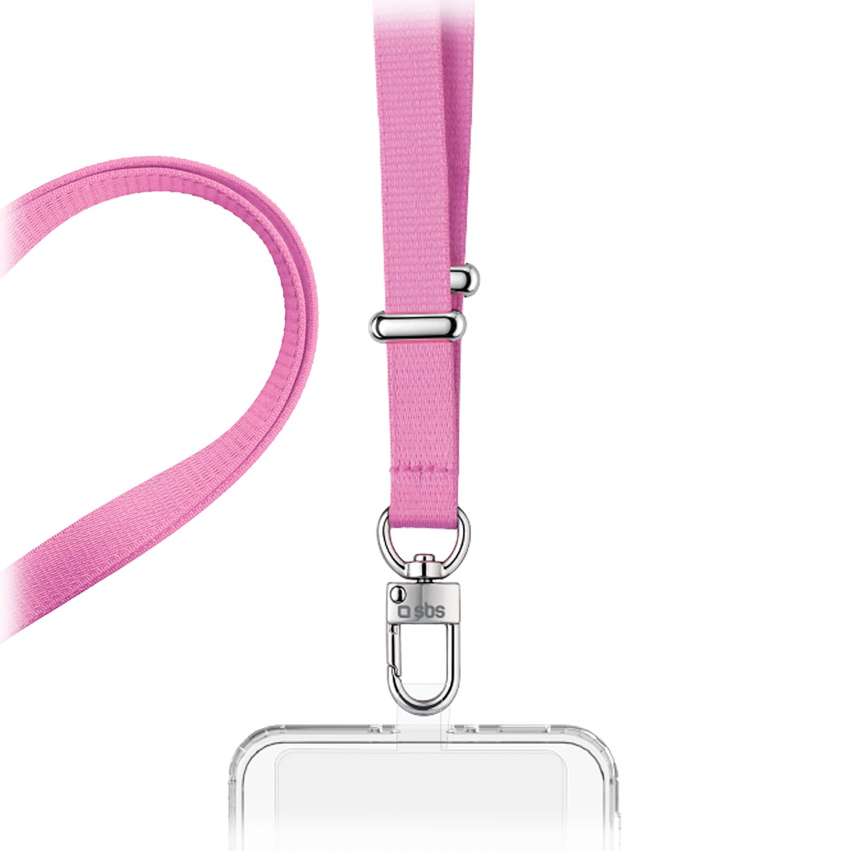 SBS TELACEUNIP Laccetto Piatto Universale Smartphone Rosa
