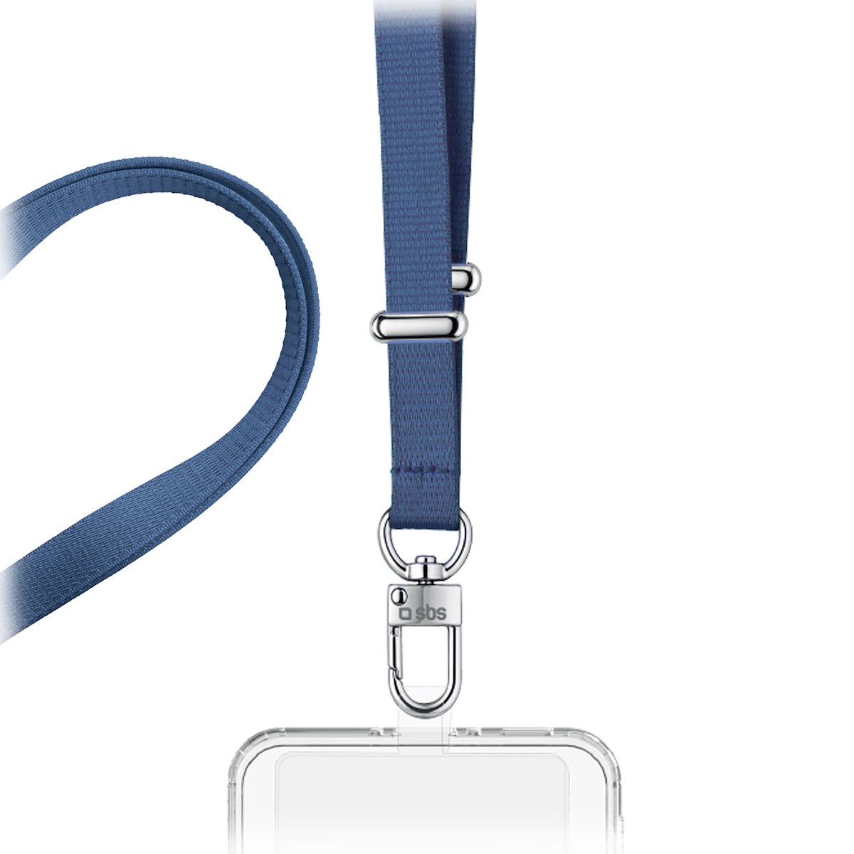 SBS TELACEUNIA LACCETTO PIATTO UNIVERSALE SMARTPHONE AZZURRO