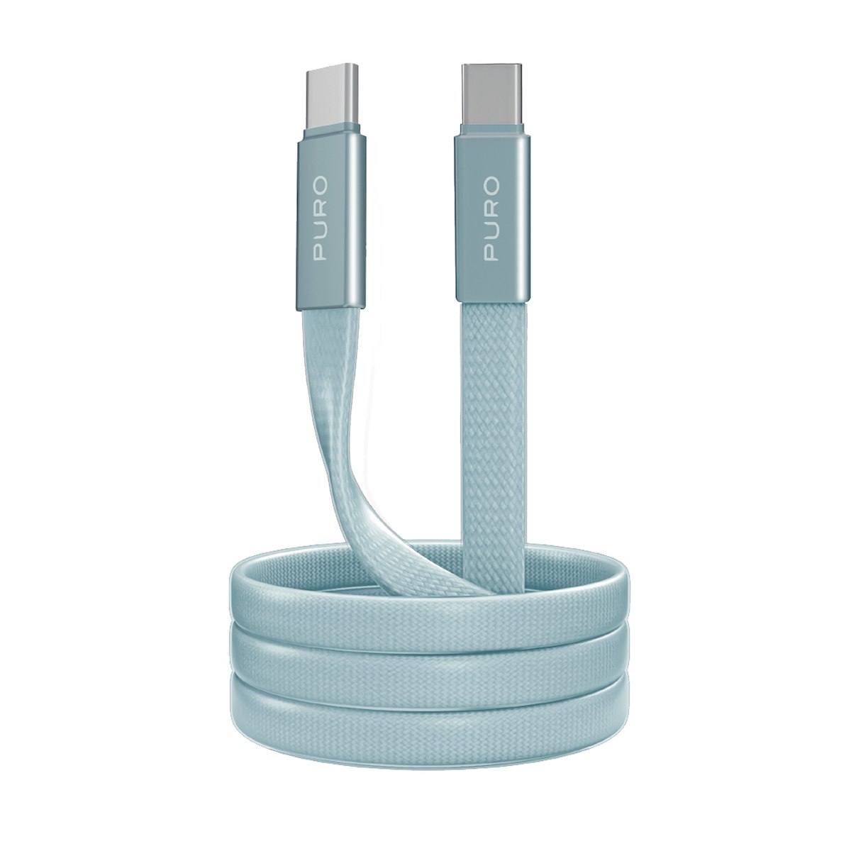 PURO PUCCC60WSLIM1MTA Cavo Slim Air 60W, 1m, Azzurro