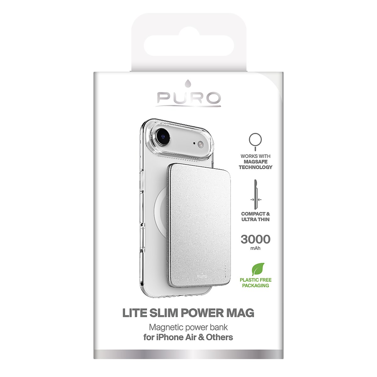 PURO PUBB3000MAGIPAIRW Powerbank Magsafe per iPhone, Bianco - immagine 2