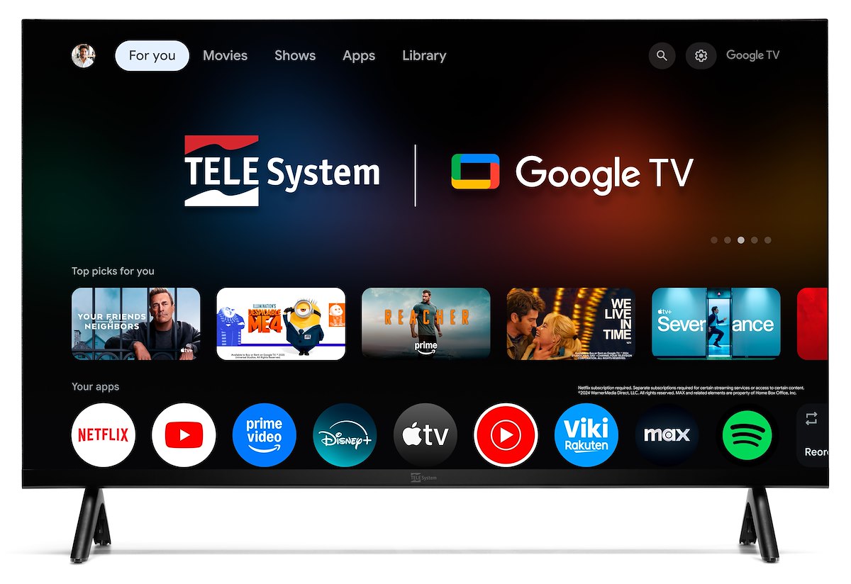 TELESYSTEM 28000262 TV LED 24" HD DVB-T2/S2 Smart Google TV