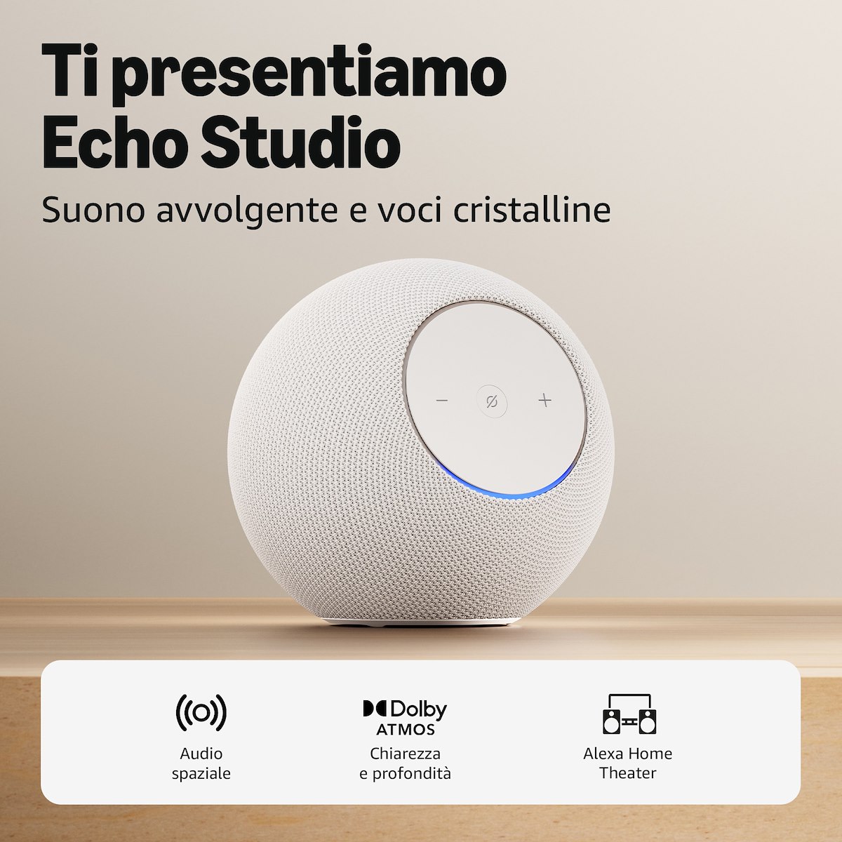 ECHO ECHOSTUDIO2025GLACIERWHITE Altoparlante Smart