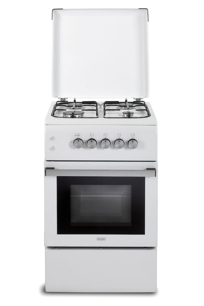 DE LONGHI DL554GW2 Cucina 50cm 4F Gas Forno Gas Statico Classe A Bianco