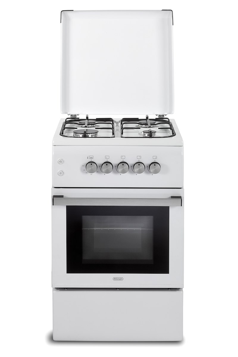 DE LONGHI DL554GW2 Cucina 50cm 4F Gas Forno Gas Statico Classe A Bianco