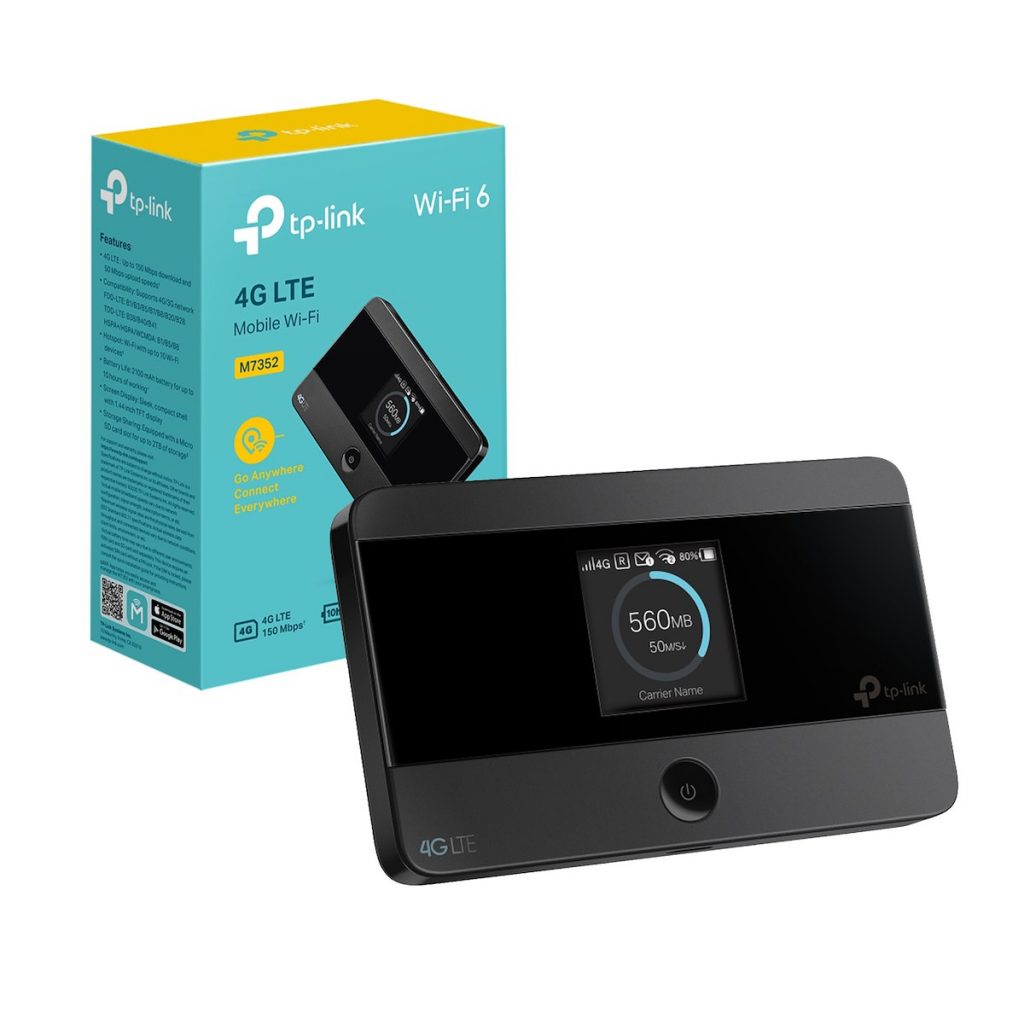 TP-LINK M7352 Modem Router 4G LTE Wi-Fi 6 AX300 con Display e Slot microSD