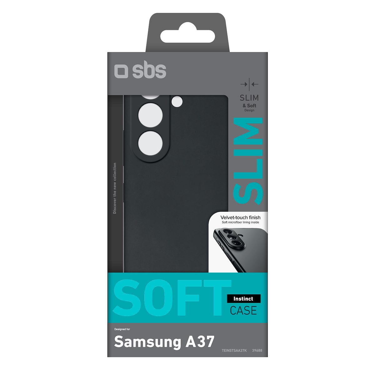 SBS TEINSTSAA37K Cover Instinct per Samsung A37, Nero - immagine 2