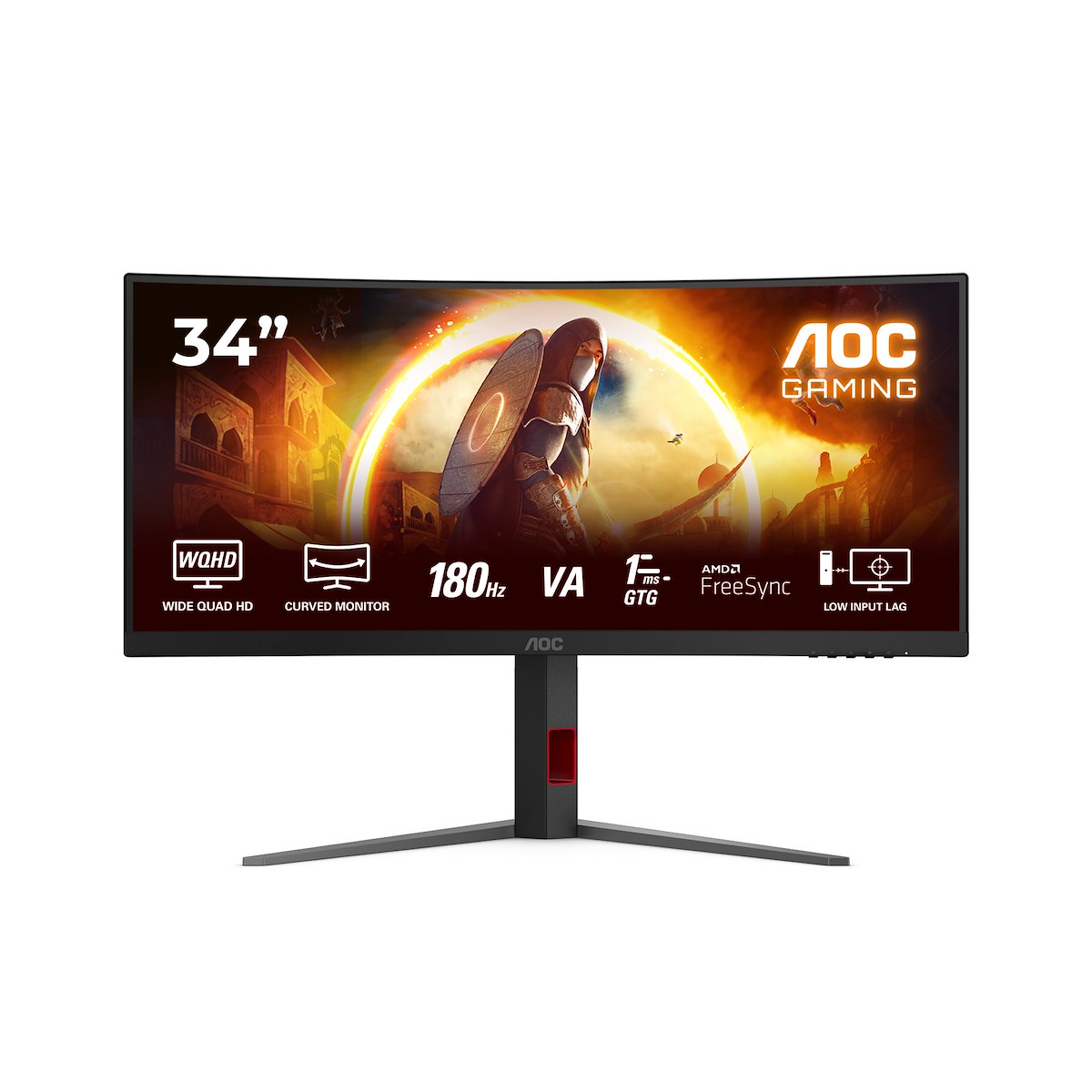 AOC CU34G4 Monitor Gaming Curvo 34 Pollici QHD 180Hz