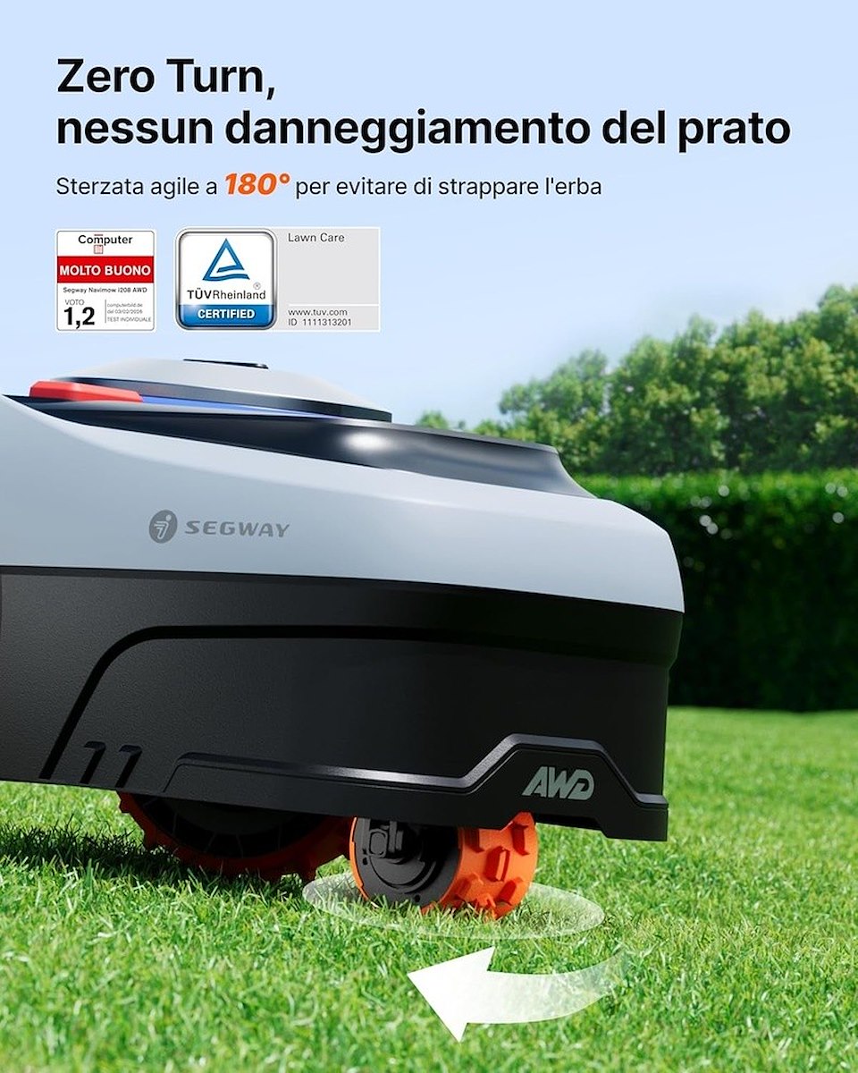 Navimov SGW021 Robot Tagliaerba Capacita 800MQ Pendenza Max 45 Percento - immagine 5