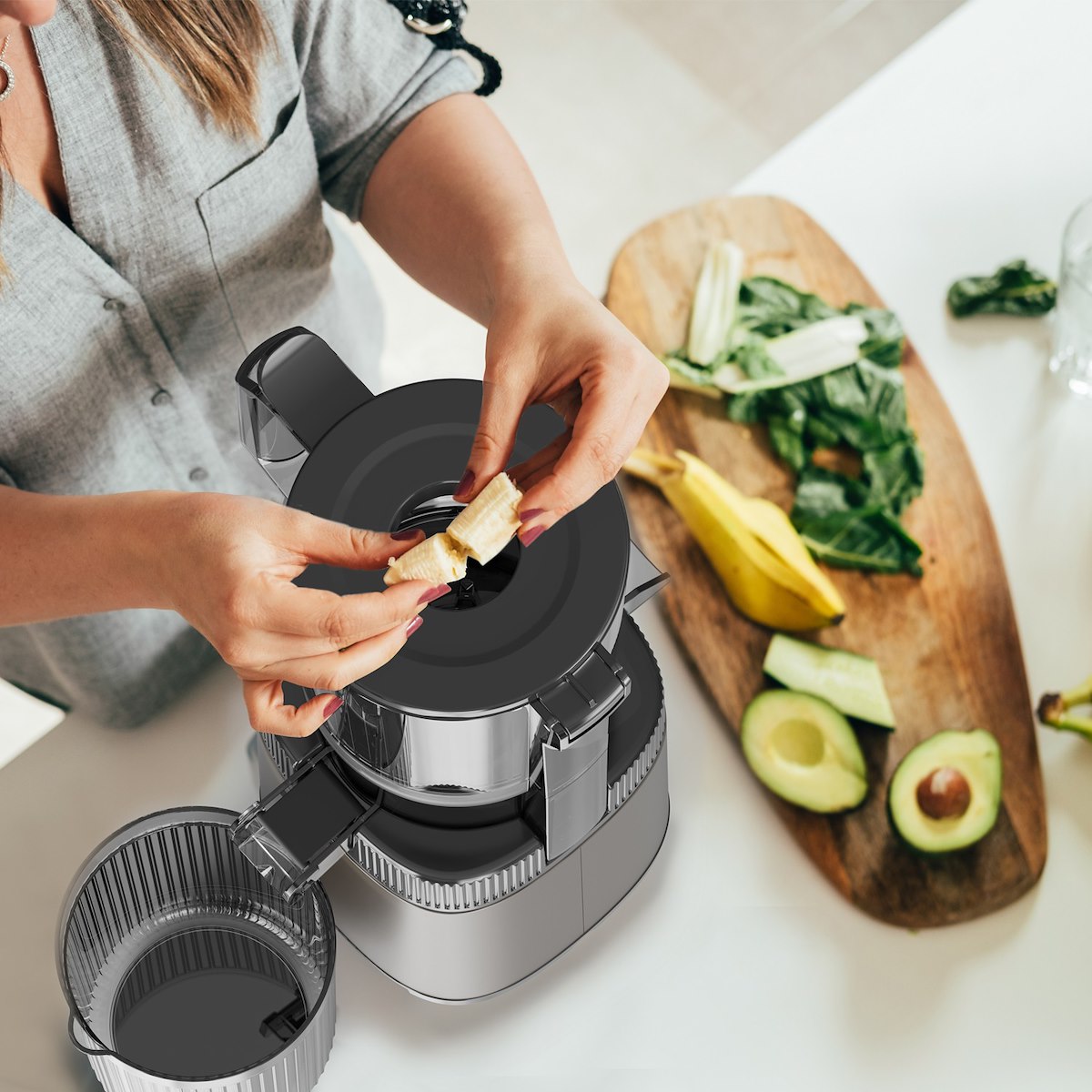 Black Decker BXJE4800E Estrattore Centrifuga 200W Acciaio Inox - immagine 2