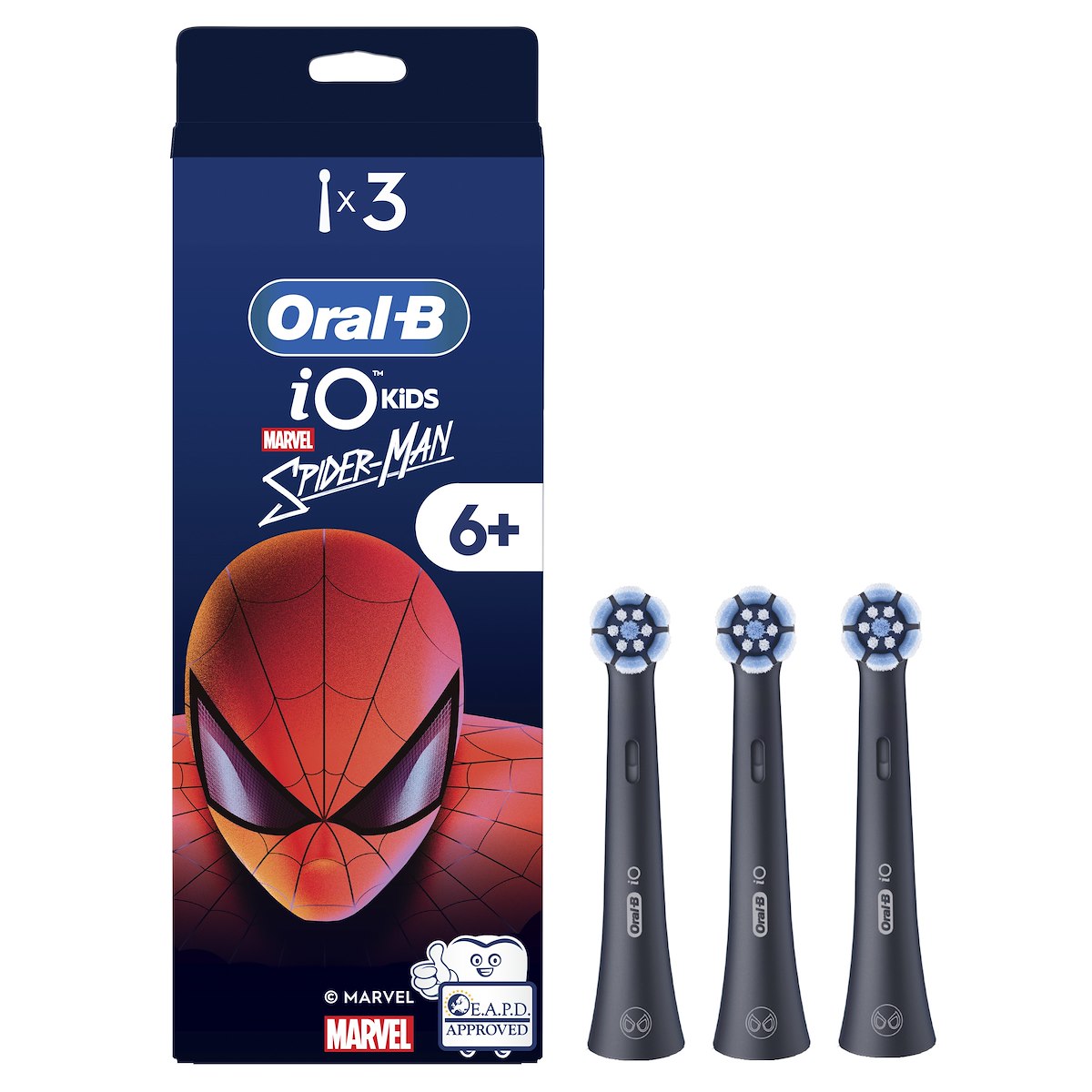Testine Oral-B IO Kids Spiderman 3 Pezzi Nero