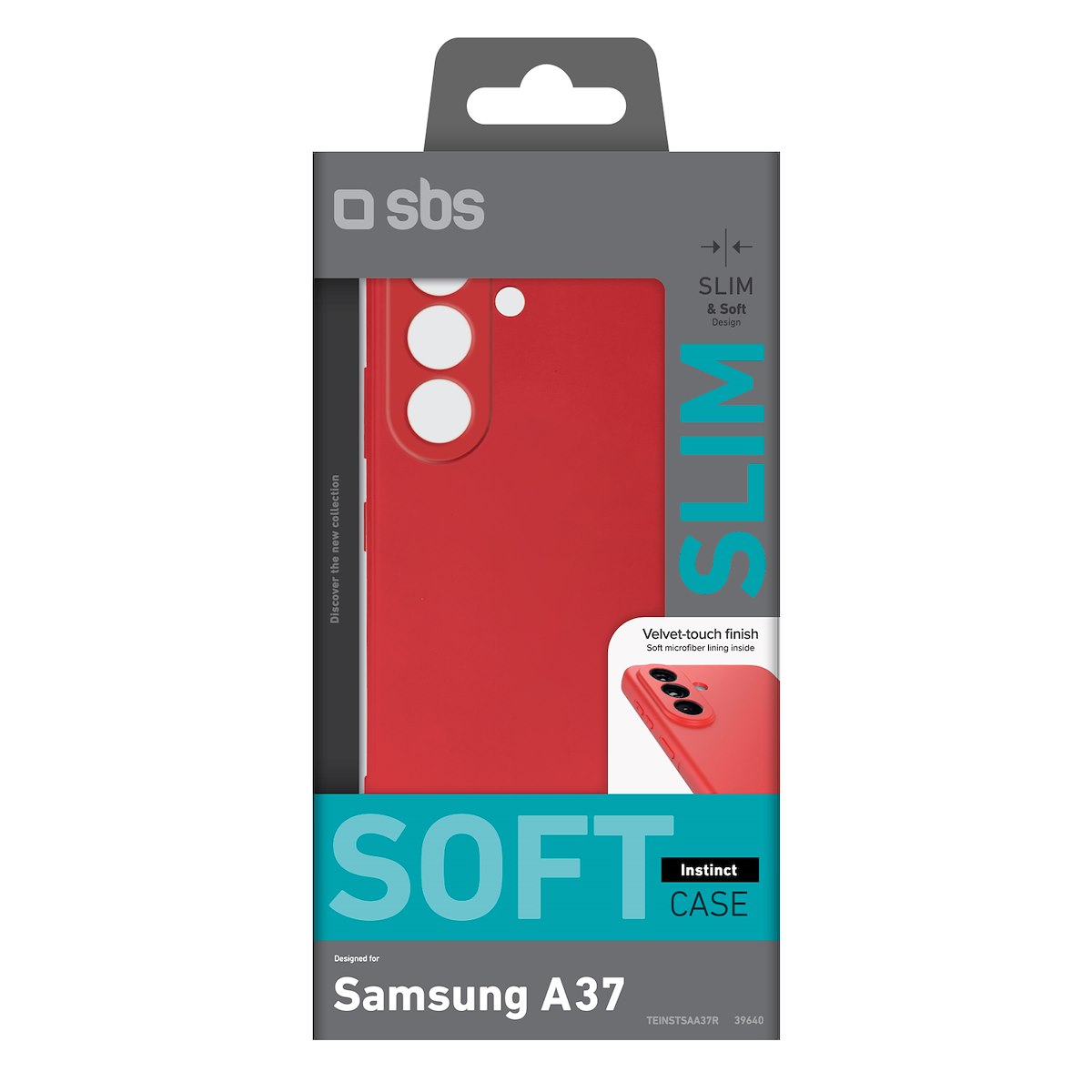 SBS TEINSTSAA37R Cover Instinct per Samsung Galaxy A37, Rosso - immagine 2