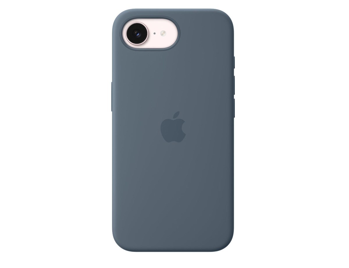 APPLE MHWE4ZMA Custodia MagSafe Silicone per iPhone 17E, Blu Salmastro