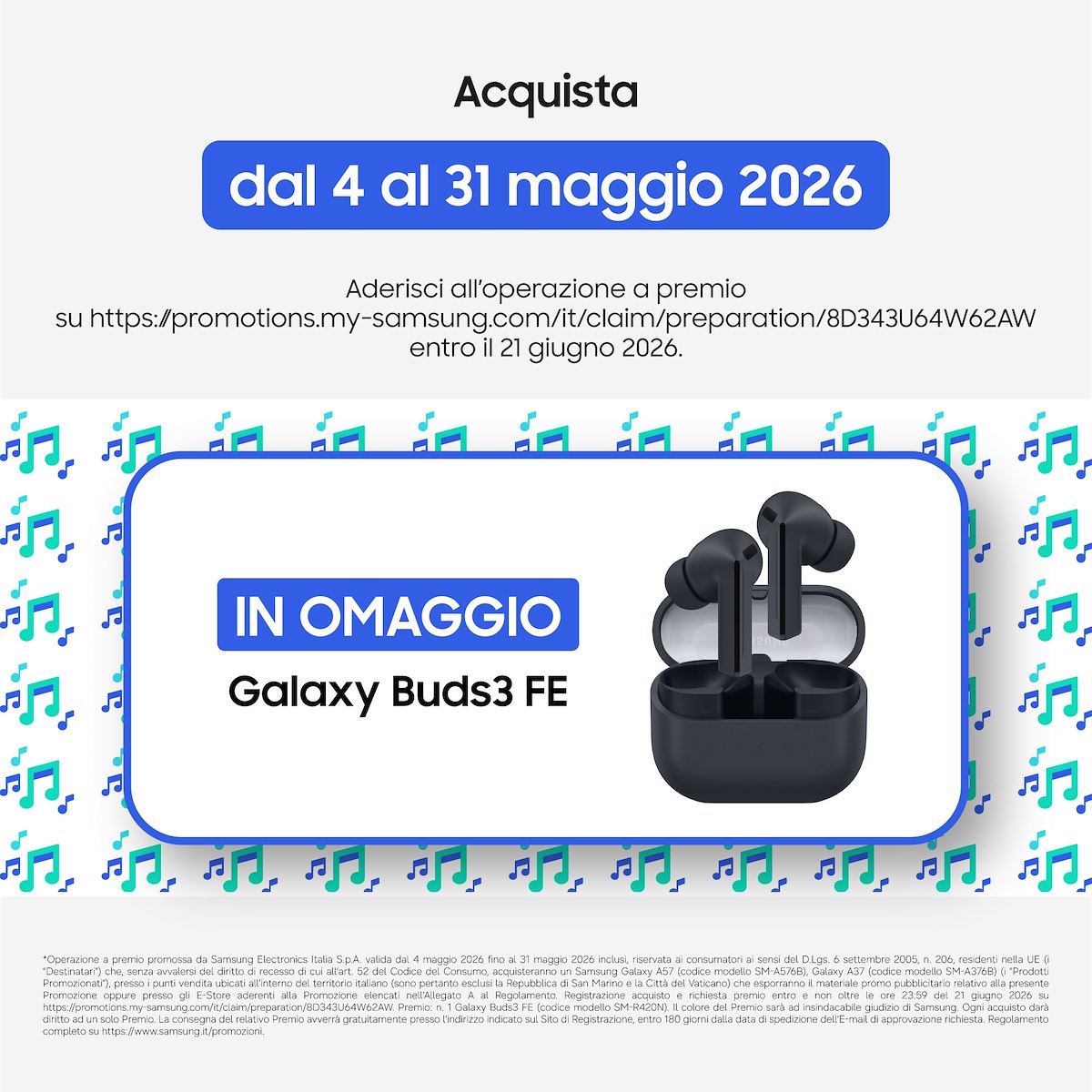 SAMSUNG SMA376BZABEUE Galaxy A37 5G, 6.6", 6GB, 128GB, Charcoal - immagine 3