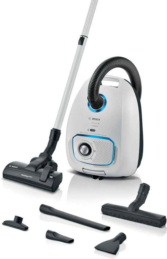BOSCH BGL41SIL2H Aspirapolvere Con Sacco ProSilence HEPA Bianco
