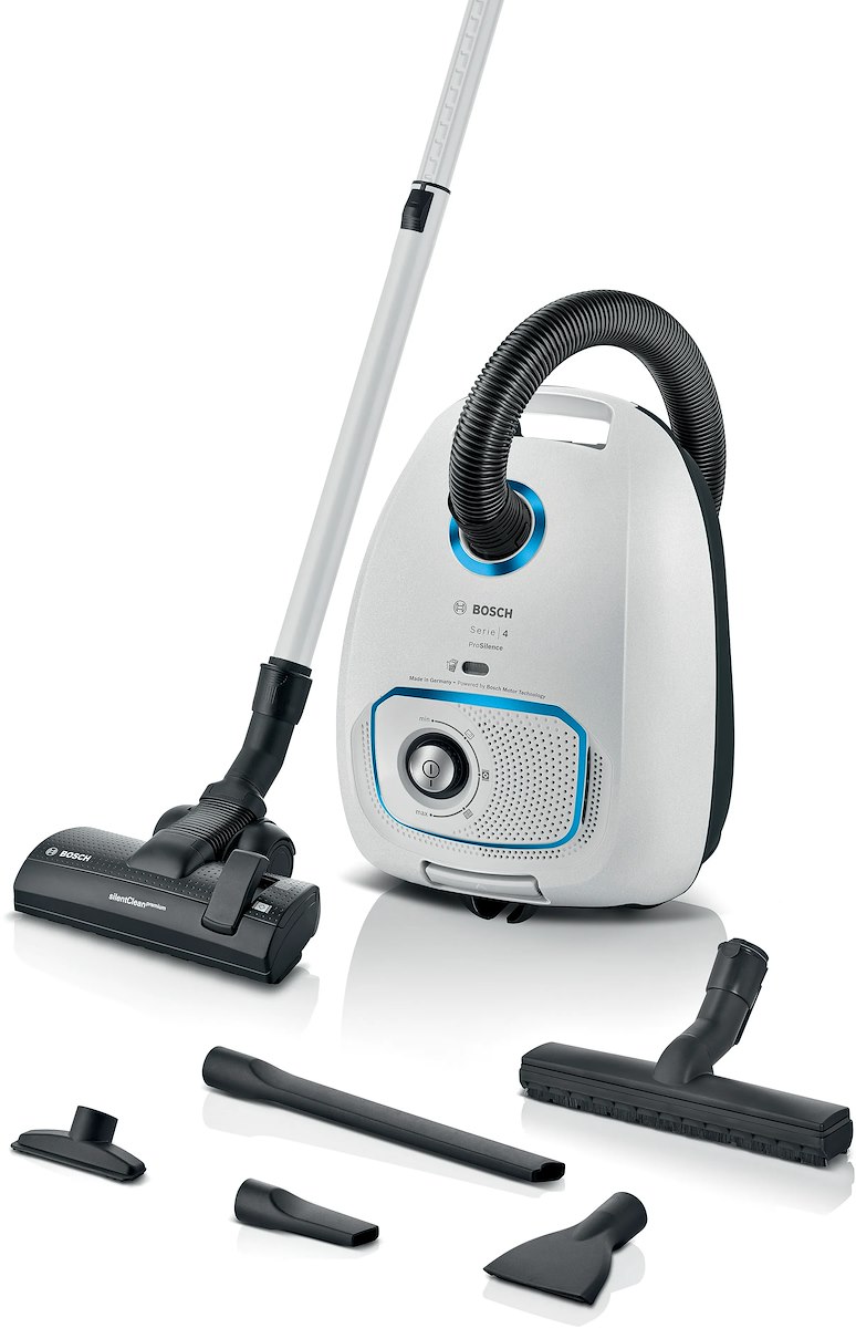 BOSCH BGL41SIL2H Aspirapolvere Con Sacco ProSilence HEPA Bianco