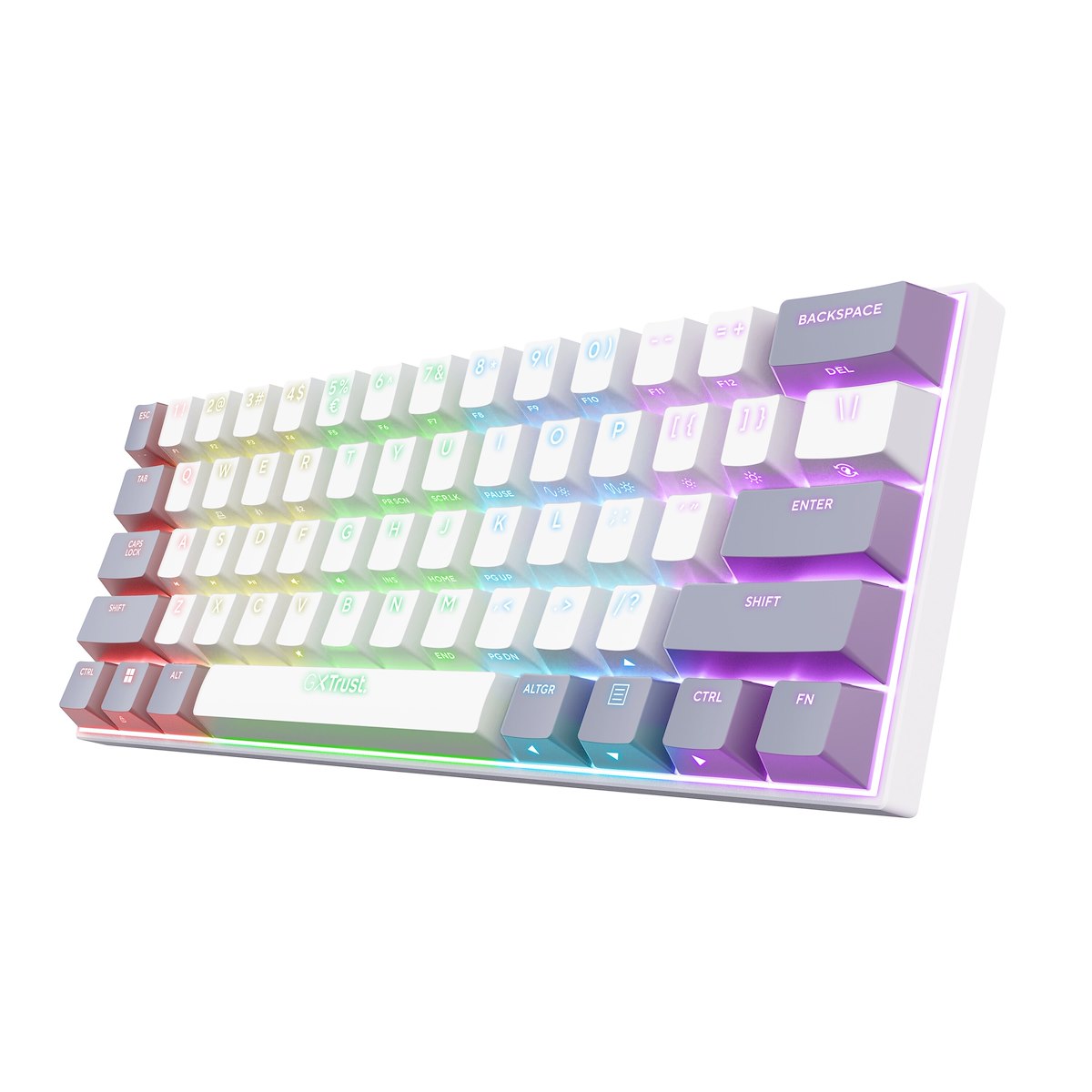 Trust GXT873 Acira Bianca Tastiera Gaming Wireless Mini - immagine 2