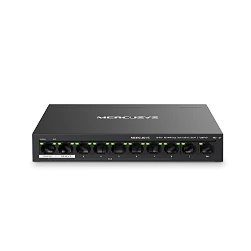 VARI MS110P Switch 10 Porte RJ45 10 100 8 PoE Mercusys