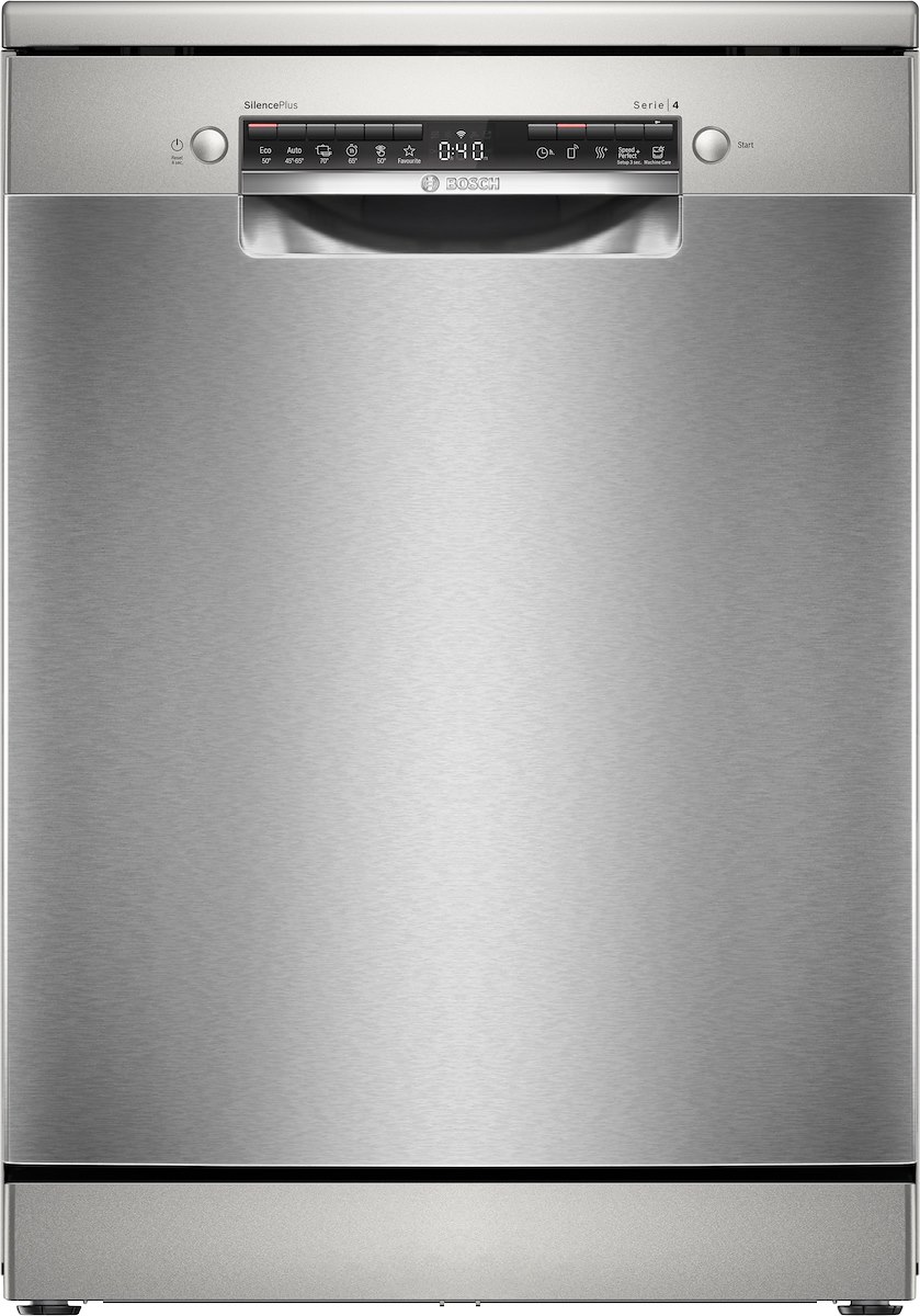 BOSCH SMS4HMI10E Lavastoviglie 14 Coperti, 3 Cesti, WiFi, Acciaio Spazzolato