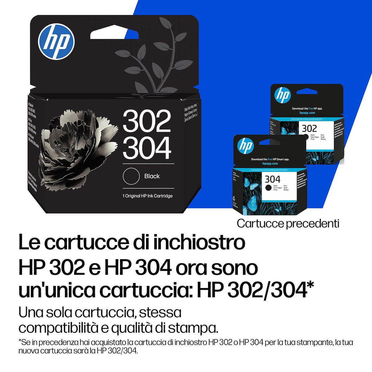 HP B7RT7AEBL Cartuccia Originale Inchiostro Nero 302 304 Blister - immagine 2