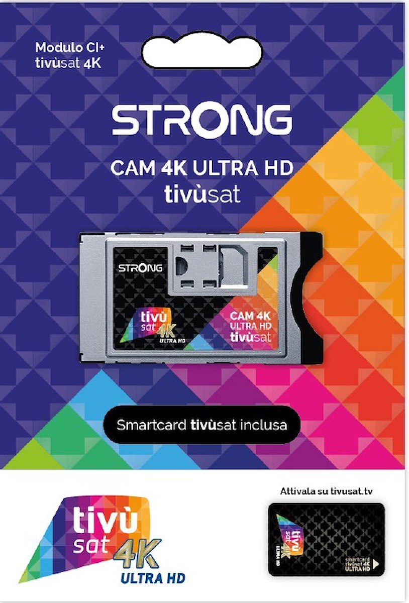 STRONG CAM4KTIVUSAT 4K Ultra HD Tivùsat + Smartcard + Modulo CI+