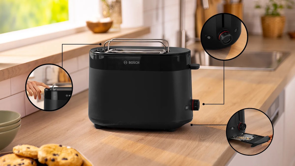 BOSCH TAT2M123 Tostapane MyMoment Compatto Nero 800W Due Scomparti - immagine 3
