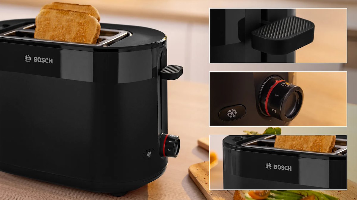 BOSCH TAT2M123 Tostapane MyMoment Compatto Nero 800W Due Scomparti - immagine 5